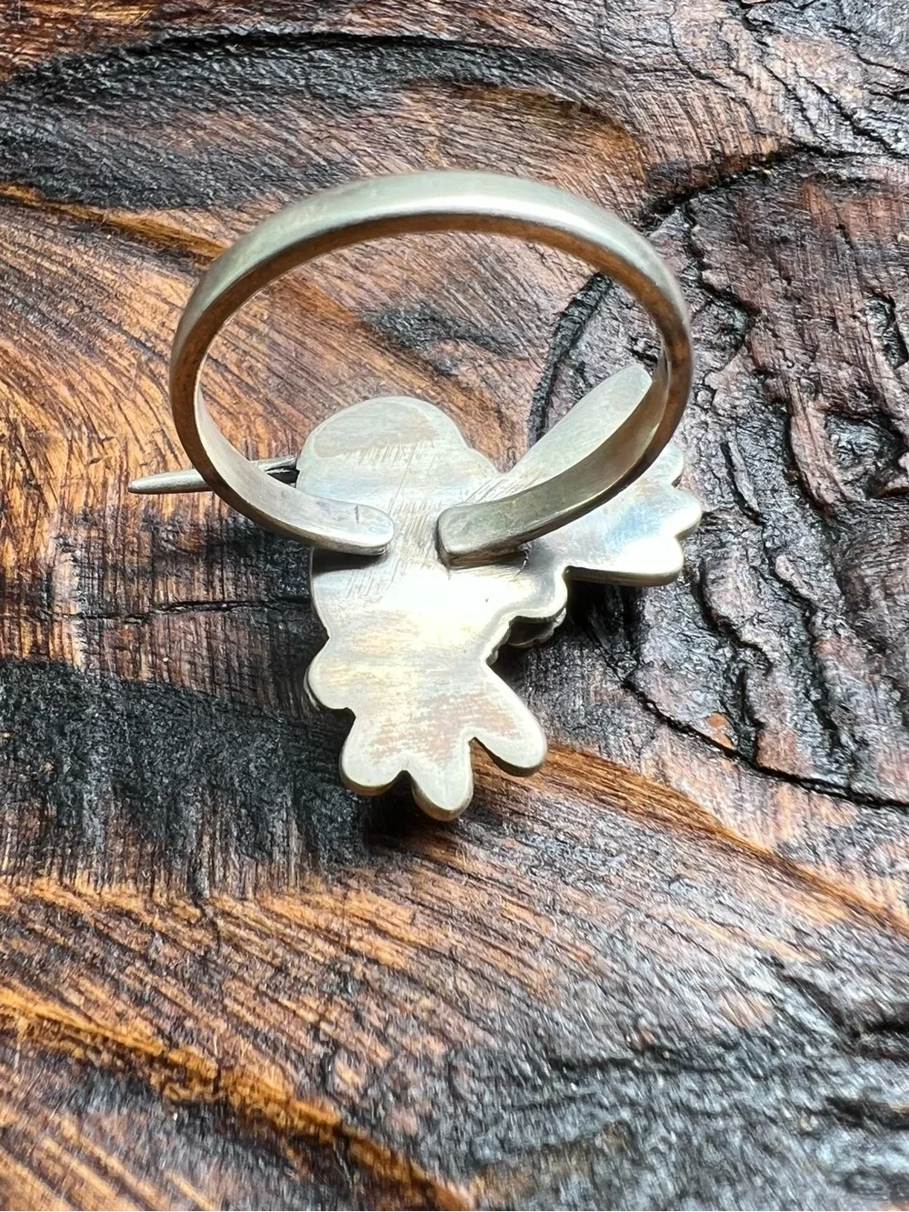 Sterling Silver Spiny Oyster Italian Red Coral Hummingbird Adjustable Ring